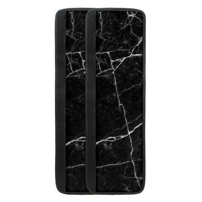 Black White Grunge Marble Print Refrigerator Handle Covers