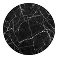 Black White Grunge Marble Print Round Blanket