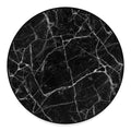 Black White Grunge Marble Print Round Floor Mat