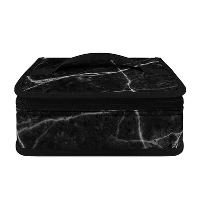 Black White Grunge Marble Print Small Lunch Bag