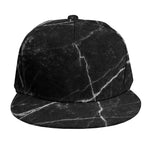 Black White Grunge Marble Print Snapback Cap