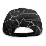 Black White Grunge Marble Print Snapback Cap