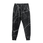 Black White Grunge Marble Print Sweatpants