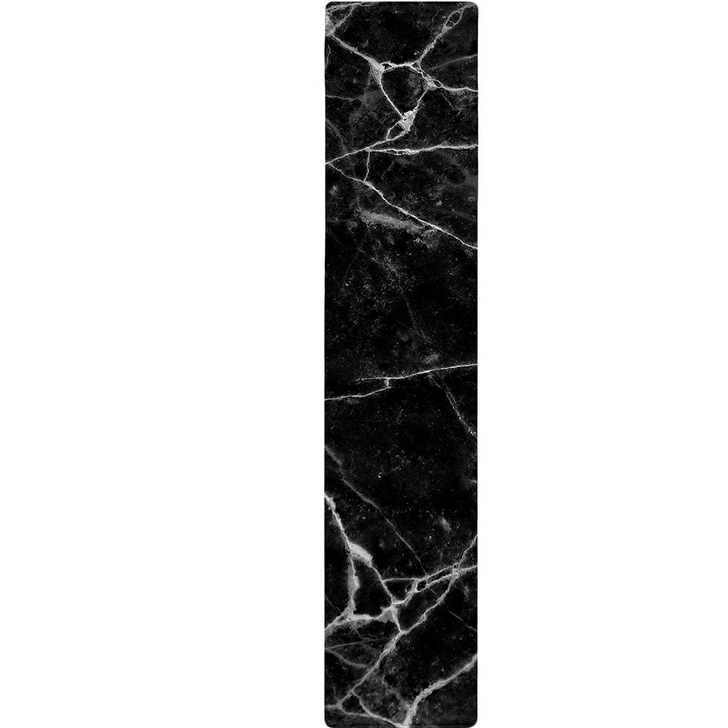 Black White Grunge Marble Print Table Runner