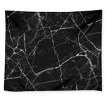 Black White Grunge Marble Print Tapestry