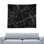 Black White Grunge Marble Print Tapestry