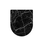 Black White Grunge Marble Print Toilet Lid Cover