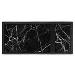 Black White Grunge Marble Print Trifold Wallet