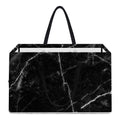 Black White Grunge Marble Print Utility Tote Bag