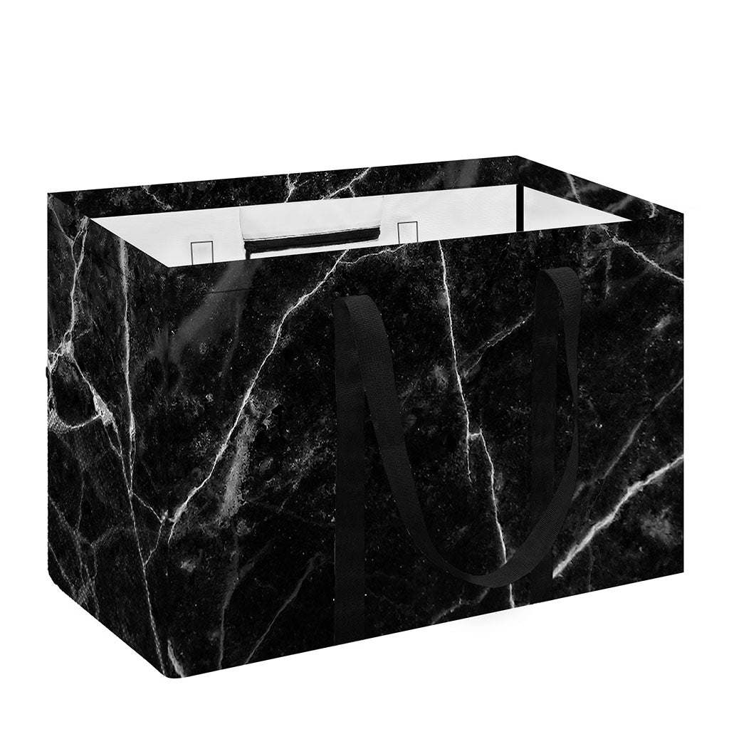 Black White Grunge Marble Print Utility Tote Bag