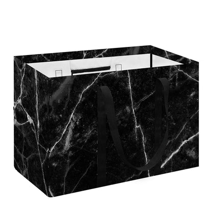 Black White Grunge Marble Print Utility Tote Bag