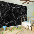 Black White Grunge Marble Print Wall Sticker