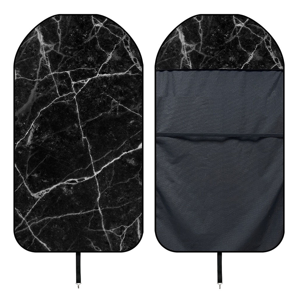 Black White Grunge Marble Print Waterproof Car Seat Cover