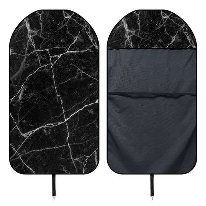 Black White Grunge Marble Print Waterproof Car Seat Cover