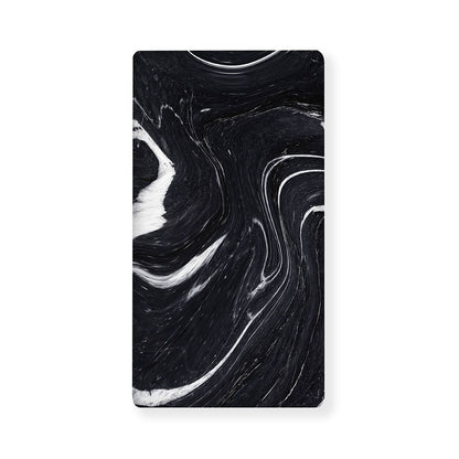 Black White Liquid Marble Print Baby Crib Sheet
