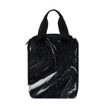 Black White Liquid Marble Print Bible Tote Bag