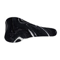 Black White Liquid Marble Print Bicycle Seat Cover