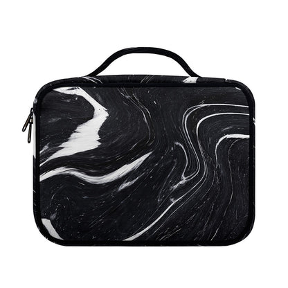 Black White Liquid Marble Print Briefcase Bible Bag