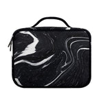 Black White Liquid Marble Print Briefcase Bible Bag