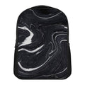 Black White Liquid Marble Print Casual Backpack