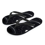 Black White Liquid Marble Print Flip Flops