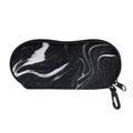 Black White Liquid Marble Print Glasses Case