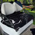 Black White Liquid Marble Print Golf Cart Seat Cover