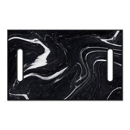 Black White Liquid Marble Print Golf Cart Seat Cover
