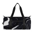Black White Liquid Marble Print Gym Bag
