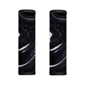Black White Liquid Marble Print Handle Covers