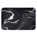 Black White Liquid Marble Print Indoor Door Mat