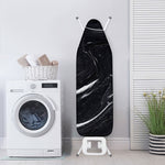 Black White Liquid Marble Print Ironing Board Cover