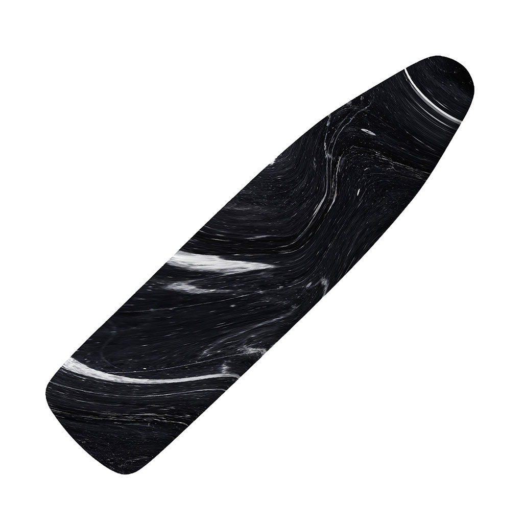 Black White Liquid Marble Print Ironing Board Cover