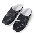 Black White Liquid Marble Print Mesh Casual Shoes