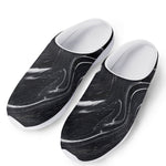 Black White Liquid Marble Print Mesh Casual Shoes