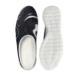 Black White Liquid Marble Print Mesh Casual Shoes