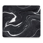 Black White Liquid Marble Print Mouse Pad