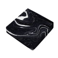 Black White Liquid Marble Print Outdoor Seat Cushion Cover