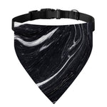 Black White Liquid Marble Print Over The Collar Dog Bandana