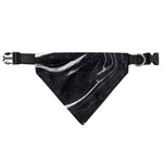 Black White Liquid Marble Print Over The Collar Dog Bandana