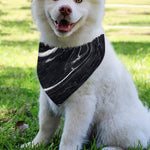 Black White Liquid Marble Print Over The Collar Dog Bandana