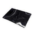 Black White Liquid Marble Print Pet Cooling Mat Cover
