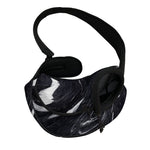 Black White Liquid Marble Print Pet Sling Carrier