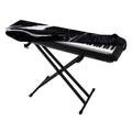 Black White Liquid Marble Print Piano Keyboard Cover
