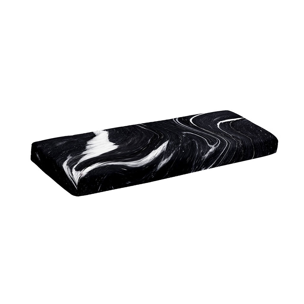 Black White Liquid Marble Print Piano Keyboard Cover