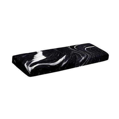 Black White Liquid Marble Print Piano Keyboard Cover
