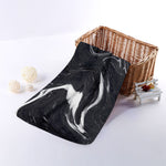 Black White Liquid Marble Print Towel