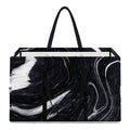 Black White Liquid Marble Print Utility Tote Bag