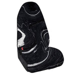 Black White Liquid Marble Print Waterproof Car Seat Cover