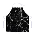 Black White Natural Marble Print Adjustable Apron